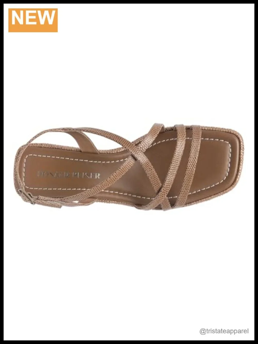 Lizard Print Leather Platform Slingback Sandals